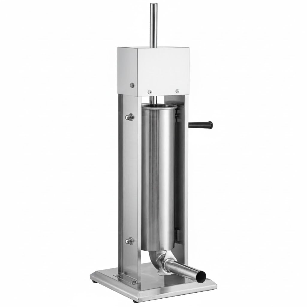 7 L Vertical Stainless Steel Sausage Stuffer with 4 Stuffing Tubes N493554