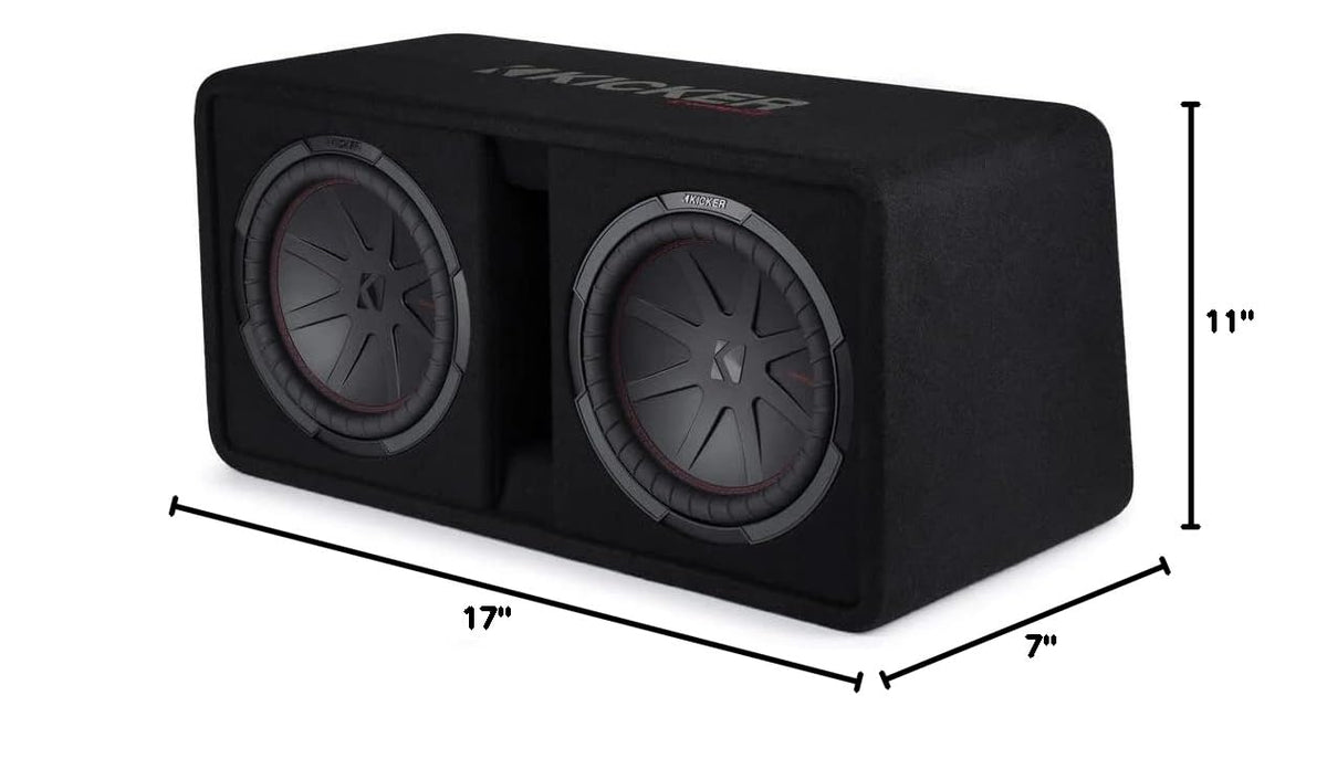 Dual 12" Subwoofer Enclosure with Amp Kit M22621
