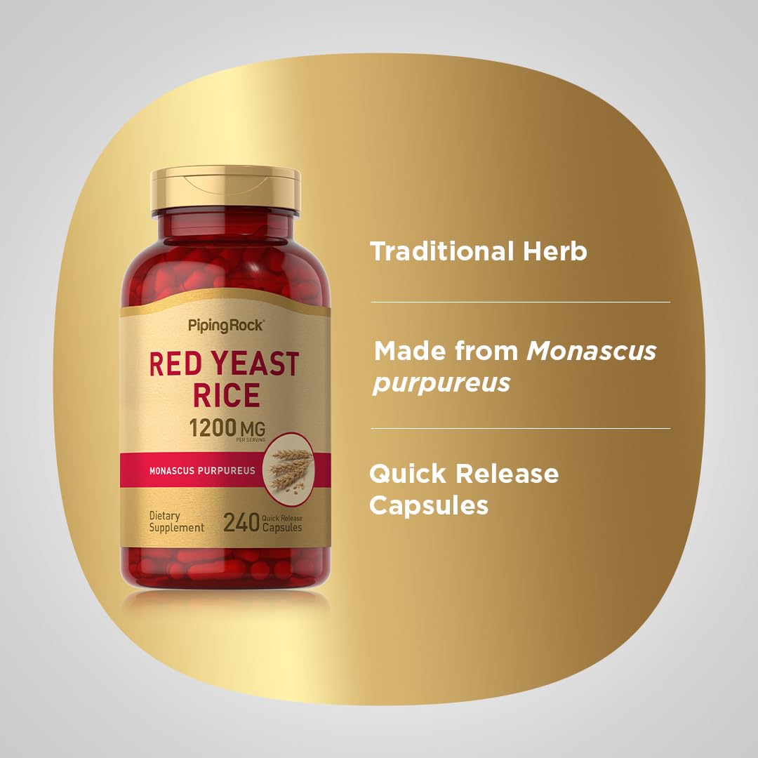 Red Yeast Rice 1200 mg 240 Capsules A16132