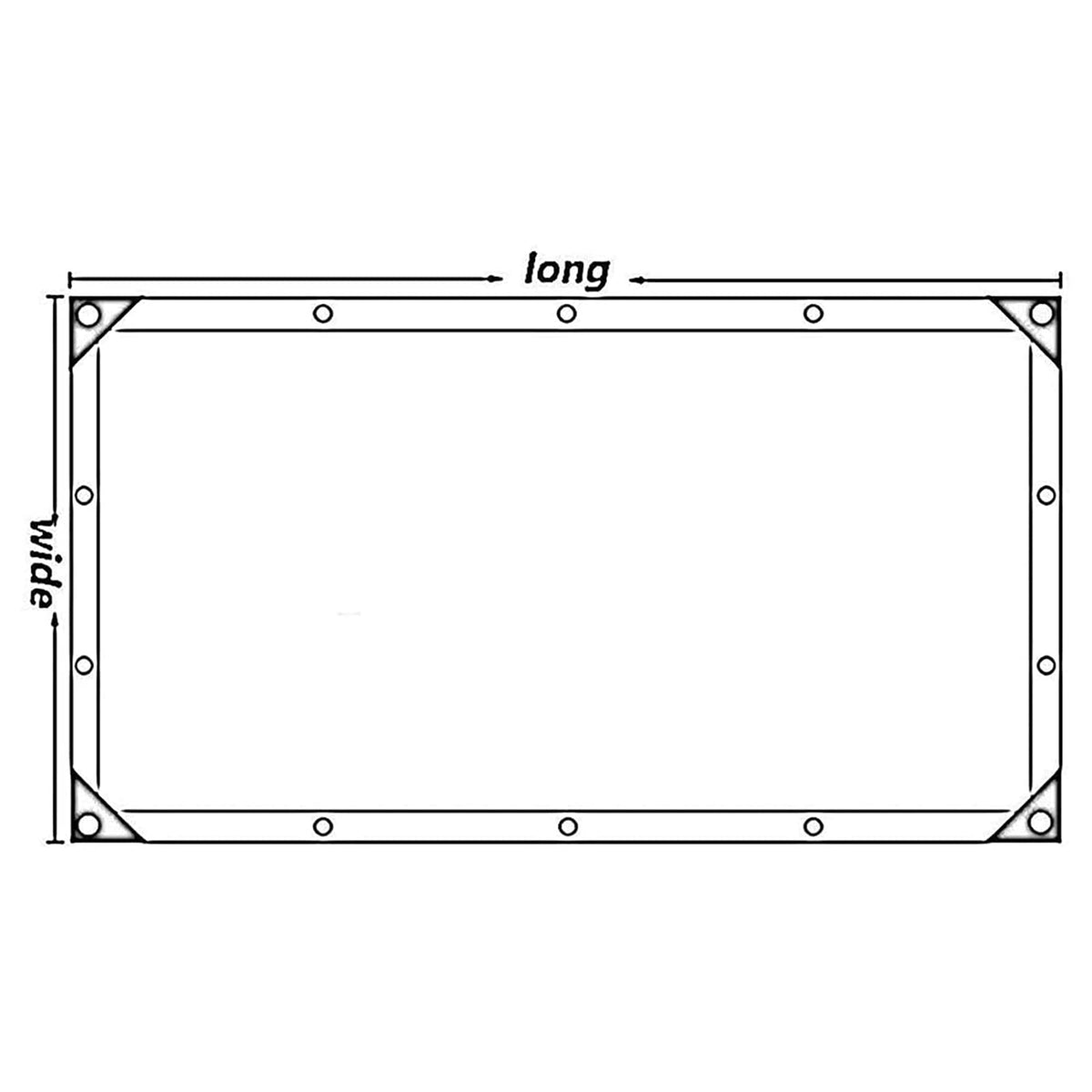 Heavy Duty Waterproof Clear 3x3ft Poly Tarp with Grommets A868906