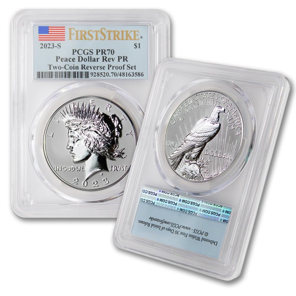 Set of 2 American Proof Silver Morgan & Peace $1 Y751