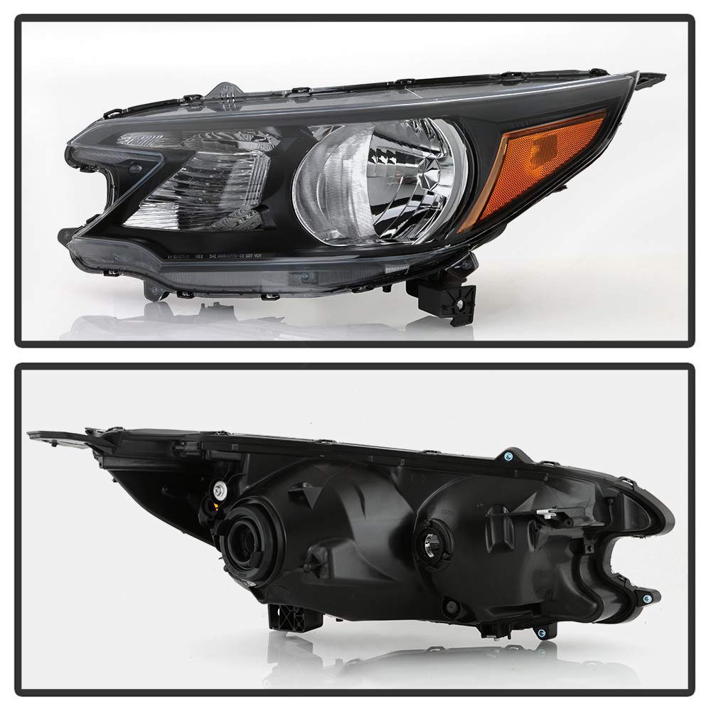 Black Housing Headlights Assembly Pair Q4989