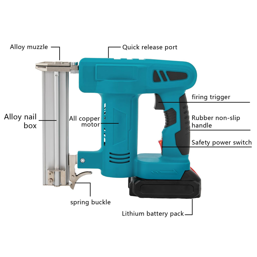 Cordless Battery Powered Brad Nailer Kit with Carrying Case I68613