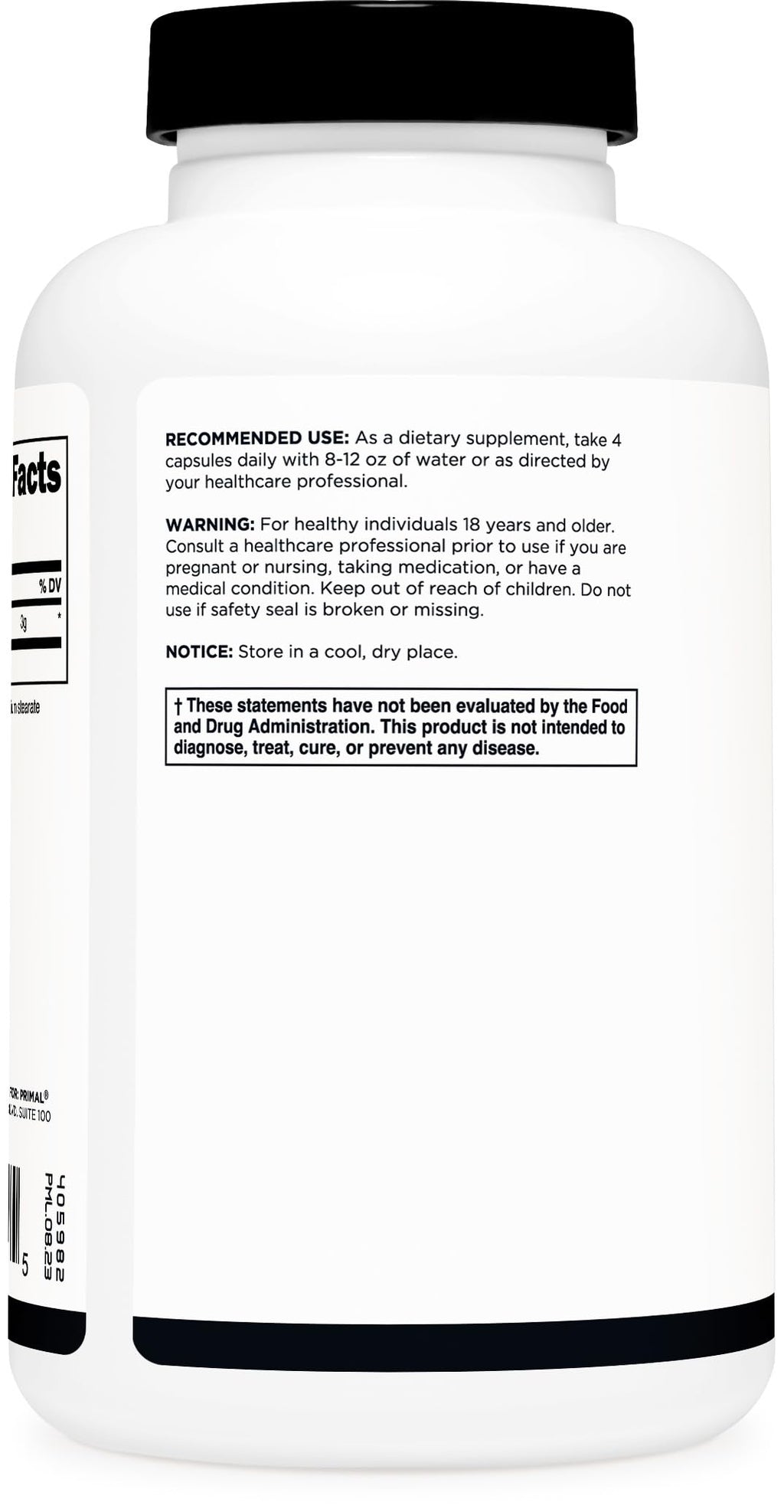 Creatine Monohydrate Capsules 3,000mg 180 Capsules Gluten-Free W375