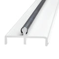 Vinyl Sliding Door Track with Stainless Steel Cover White 72 Inches W503