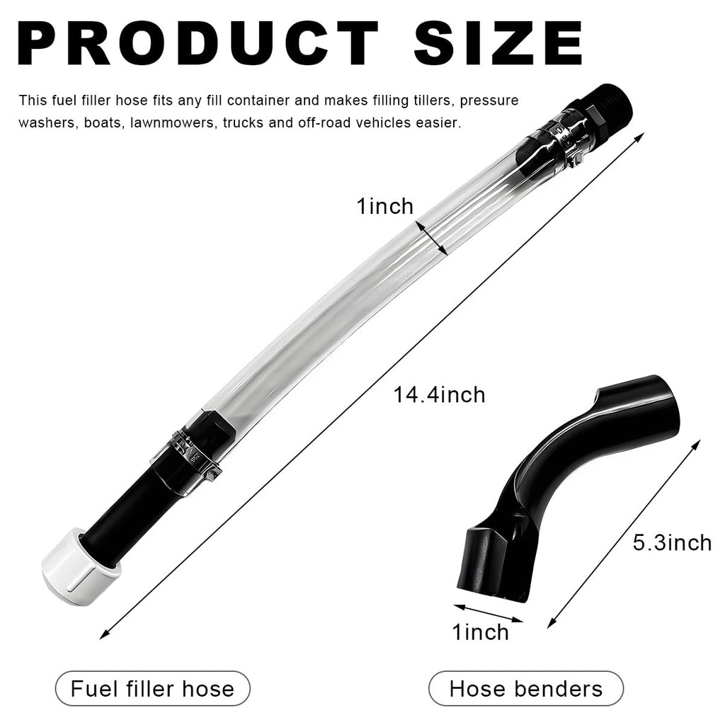 14" Transparent Gas Can Fuel Filler Hose E45353