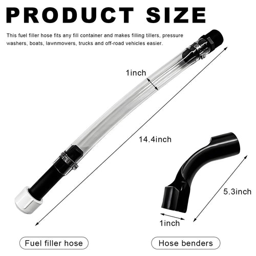 14" Transparent Gas Can Fuel Filler Hose E45353