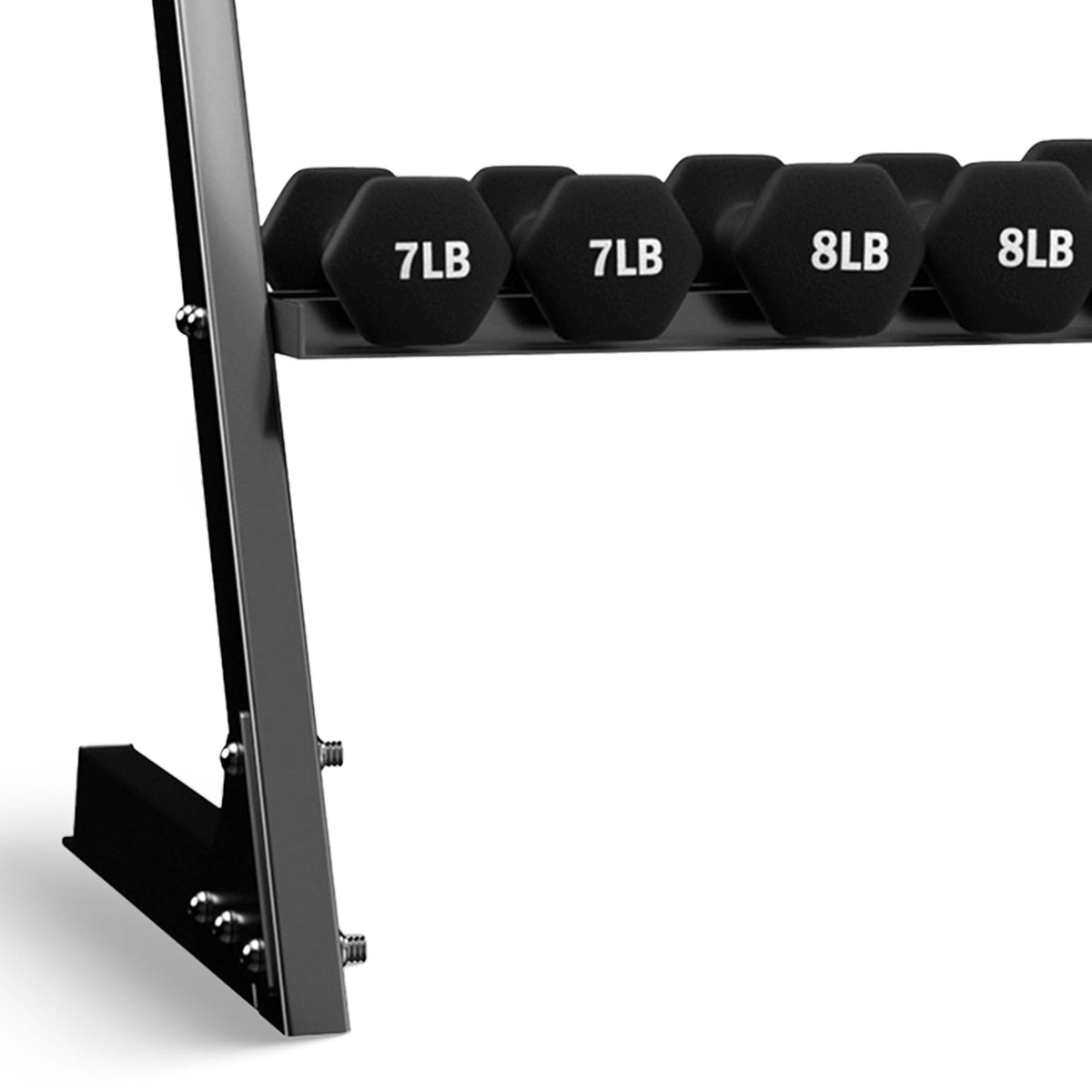 Neoprene Coated Iron Dumbbell Set with Stand Z9357