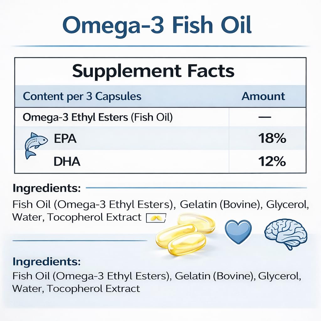 Omega 3 Fish Oil 1000 mg 300 Soft gels N405