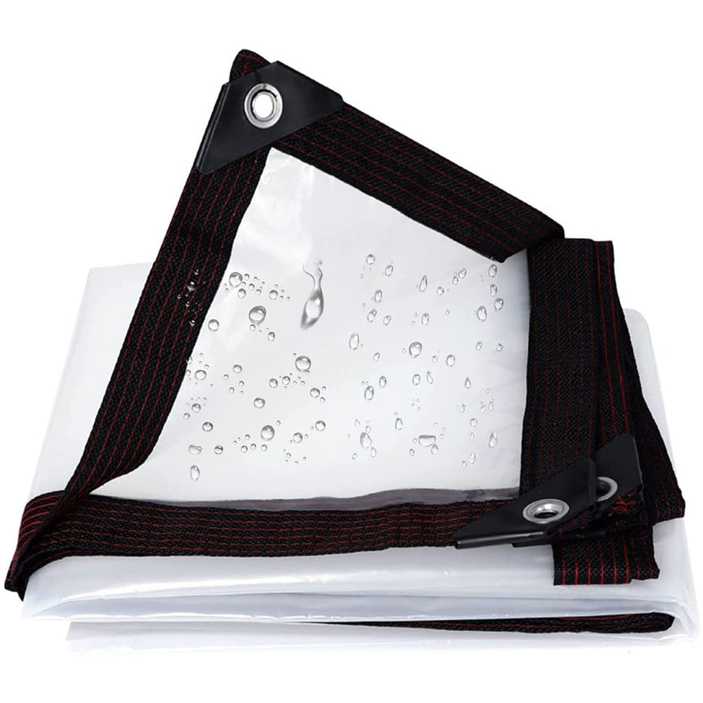 Heavy Duty Waterproof Clear 3x3ft Poly Tarp with Grommets A868906