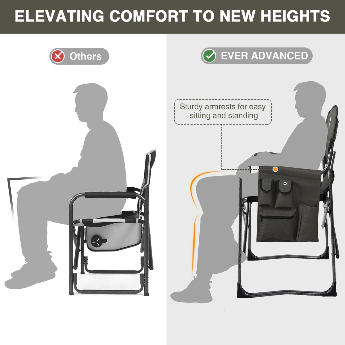 Lightweight Aluminum Director Camping Chair A934