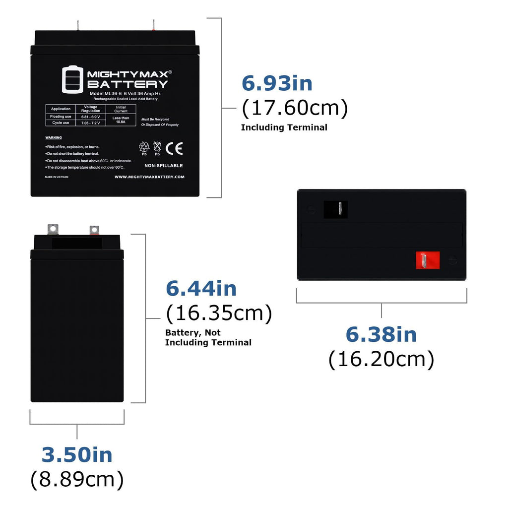 6V 36Ah AGM Battery 4 Pack G54889