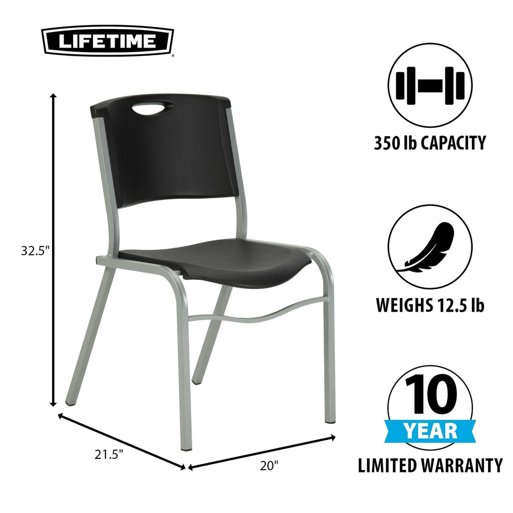 Black Stacking Chair 4 Pack S729