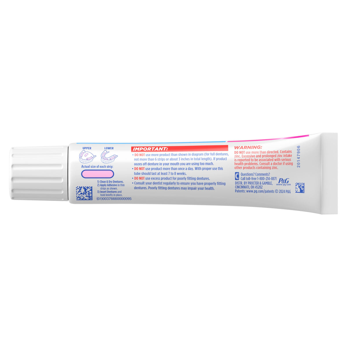 Denture Adhesive Cream 2.4 oz 3-Pack F5252