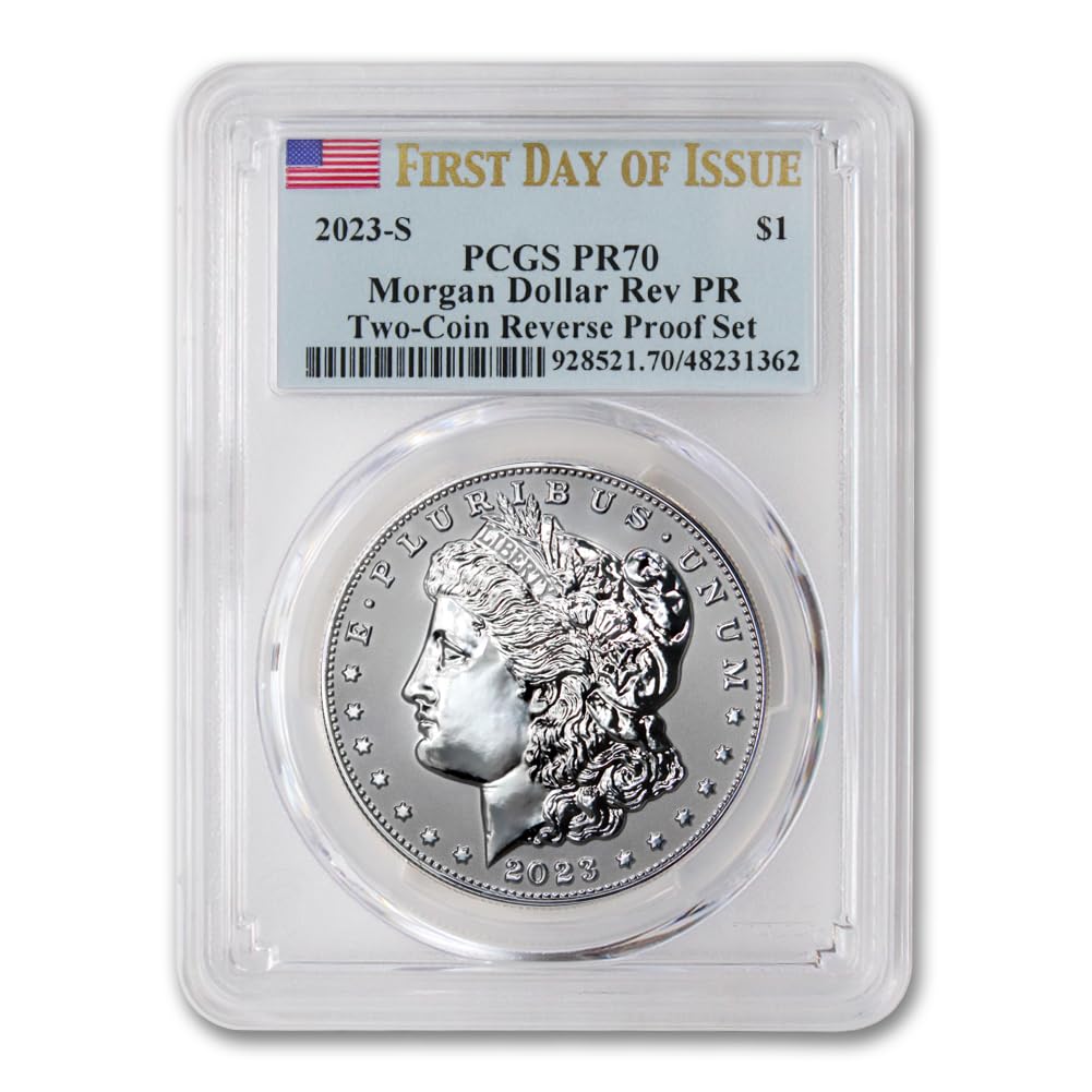 Set of 2 American Silver Morgan and Peace Dollar $1 W755143