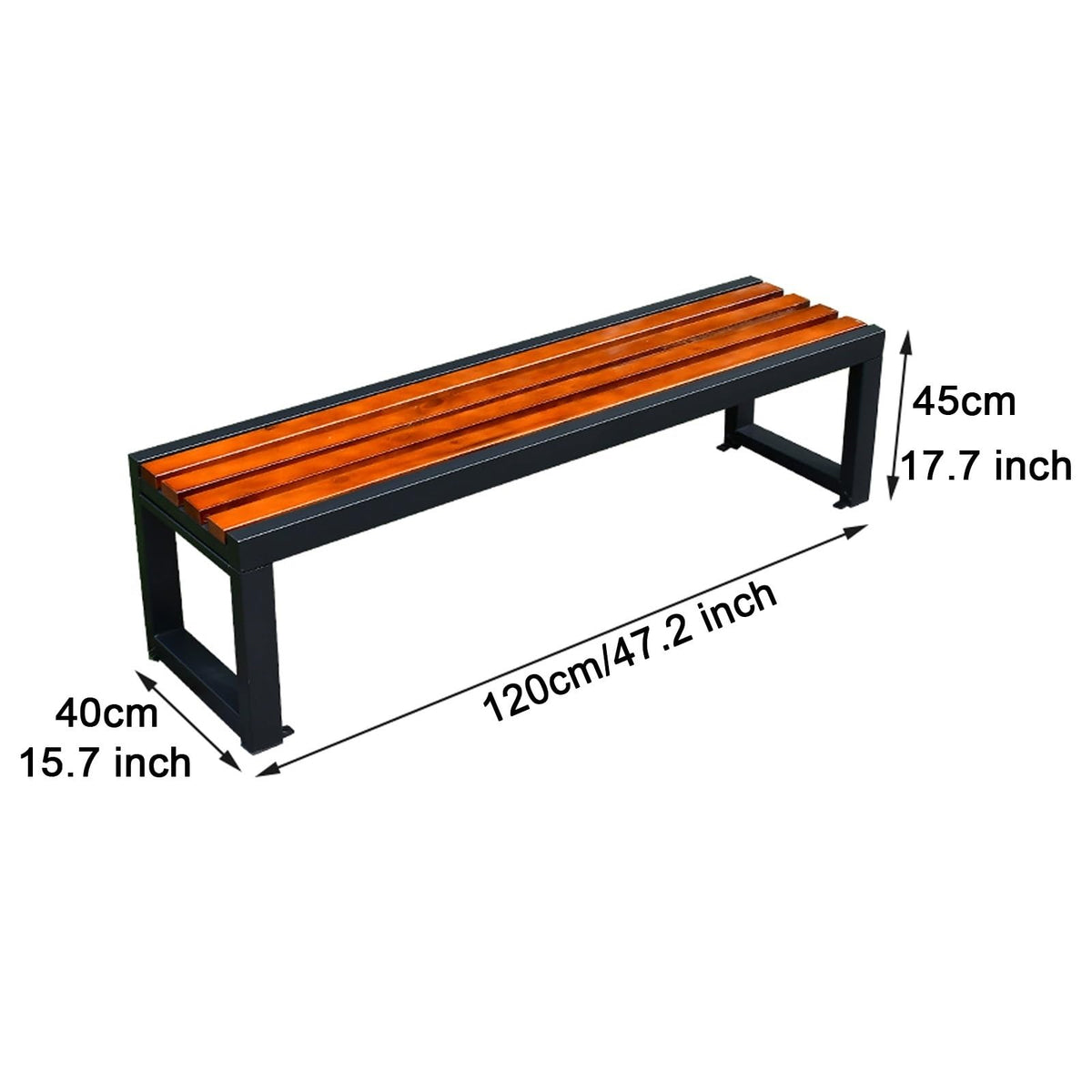 Outdoor Metal Park Bench H691000
