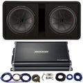 Dual 12" Subwoofer Enclosure with Amp Kit M22621