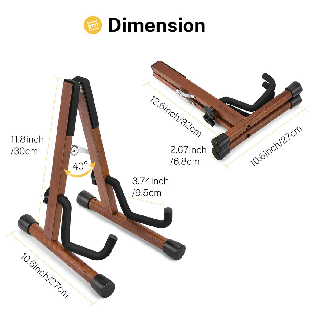 Wood Ukulele Stand Folding Floor Stand Q476044