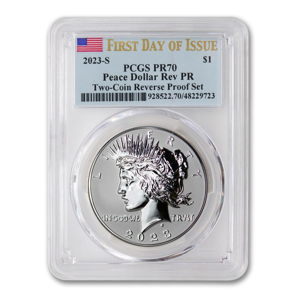 Set of 2 American Silver Morgan and Peace Dollar $1 W755143
