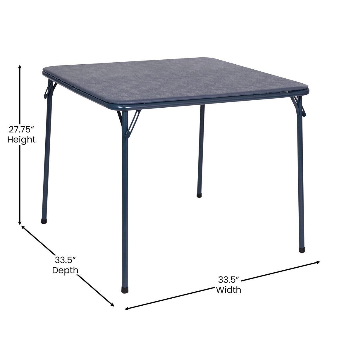 Navy Square Folding Card Table and Chairs Set R42541