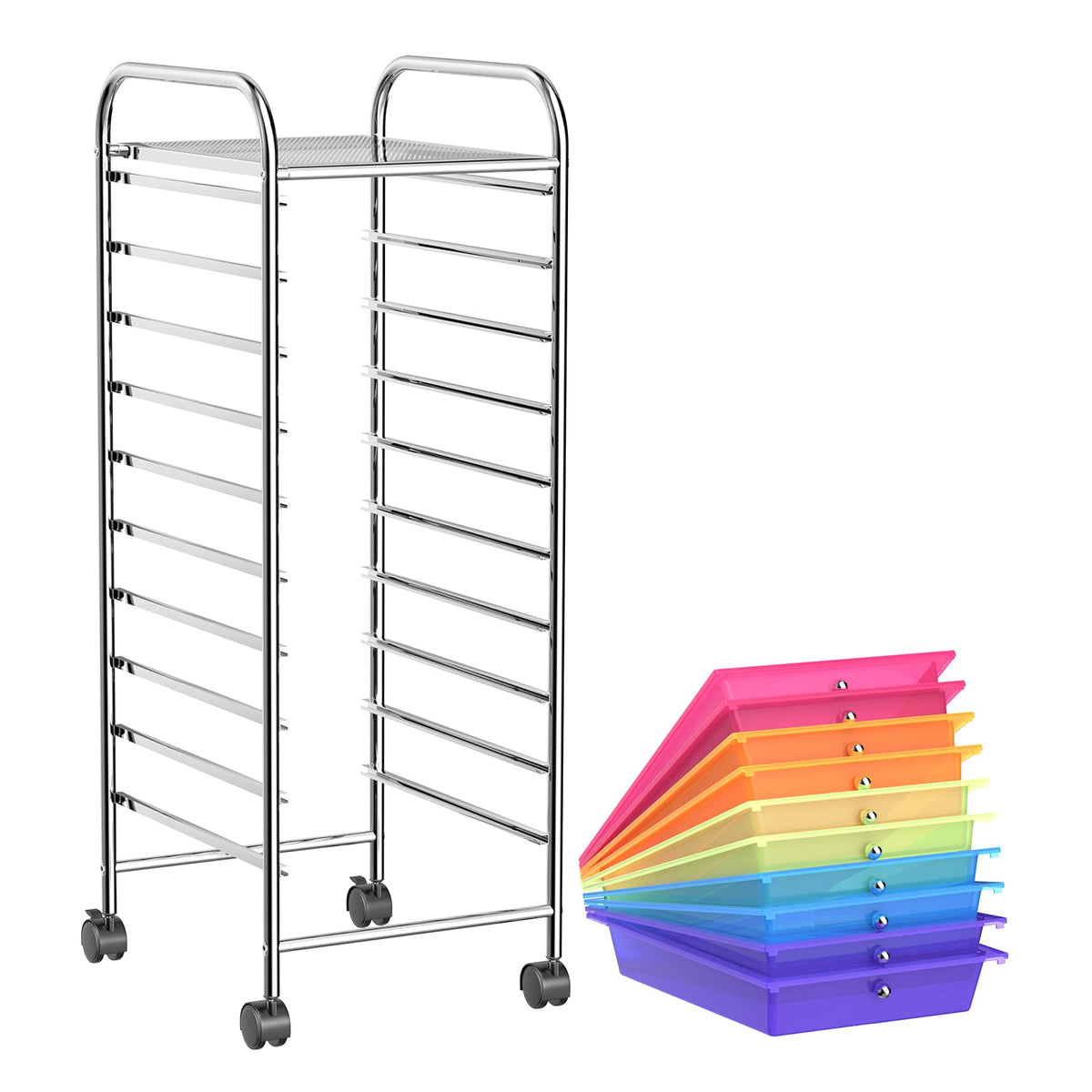 10 Drawer Rolling Storage Cart Organizer Q730175