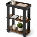 Rustic Brown 3-Tier Narrow Side Table R72525