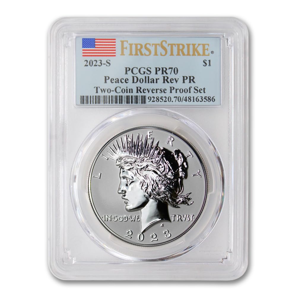 Set of 2 American Proof Silver Morgan & Peace $1 Y751