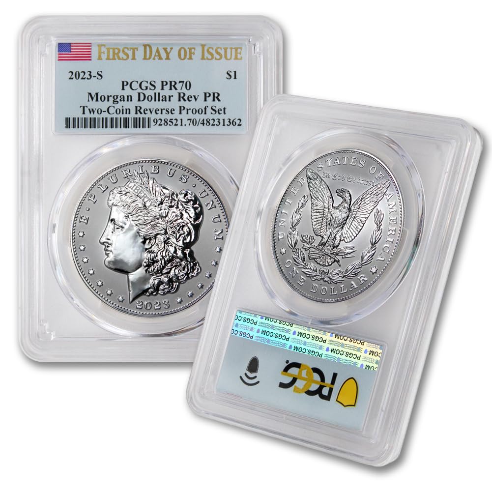Set of 2 American Silver Morgan and Peace Dollar $1 W755143