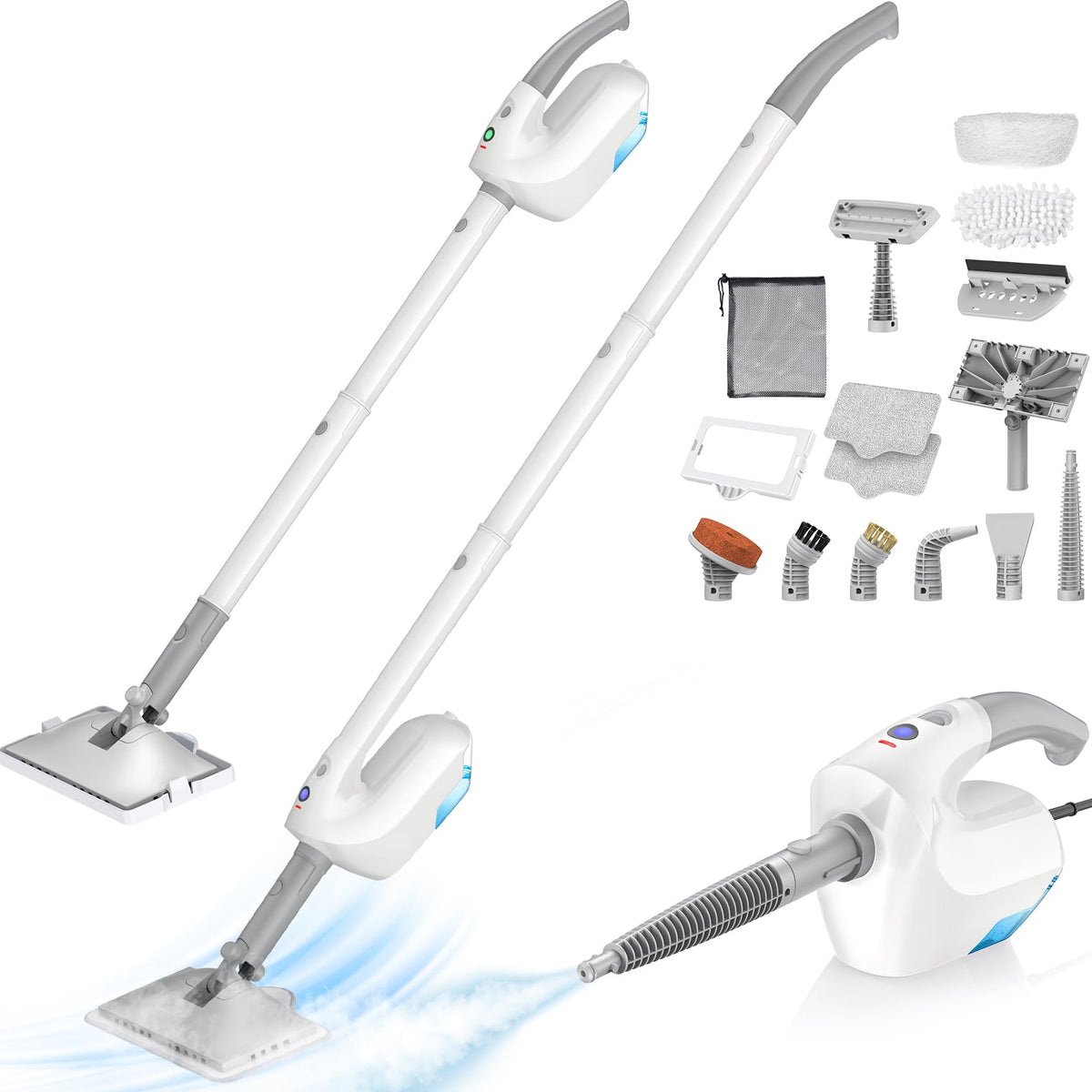 10-in-1 Steam Mop with Detachable Handheld Steamer Y904902