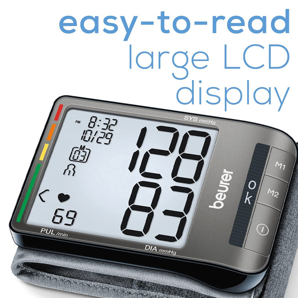 Wrist Blood Pressure Monitor with XL Cuff and Storage Case U7372