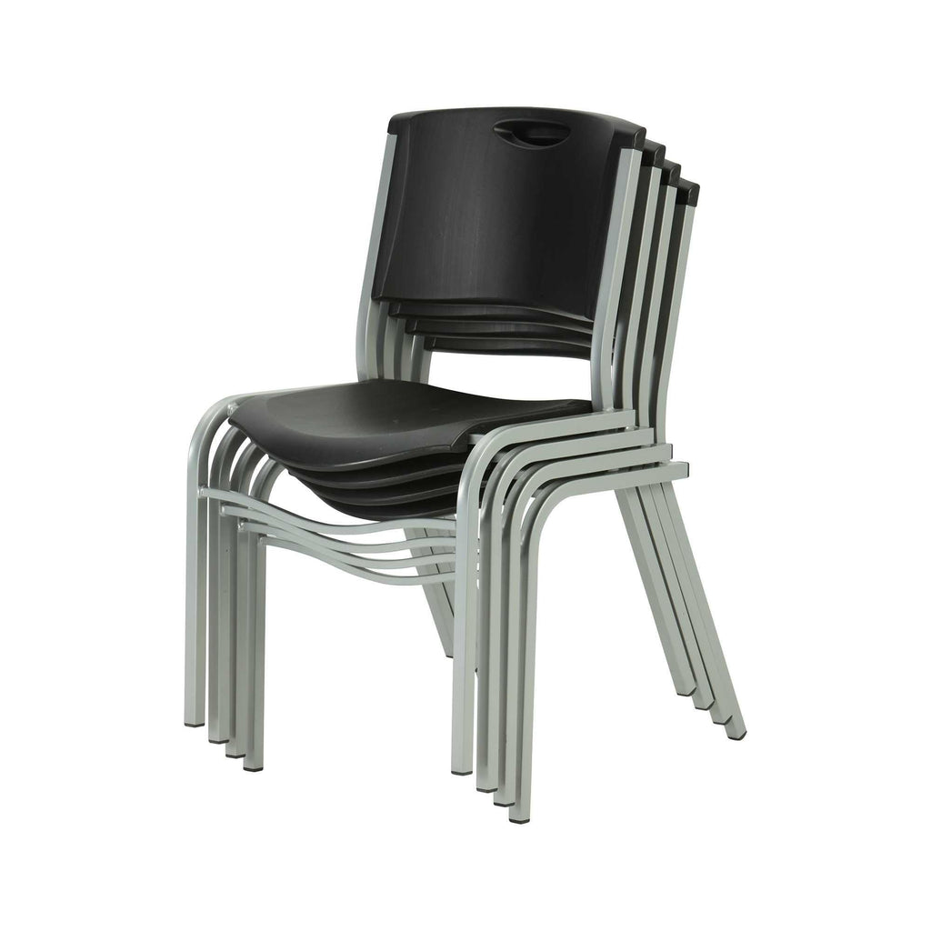 Black Stacking Chair 4 Pack S729