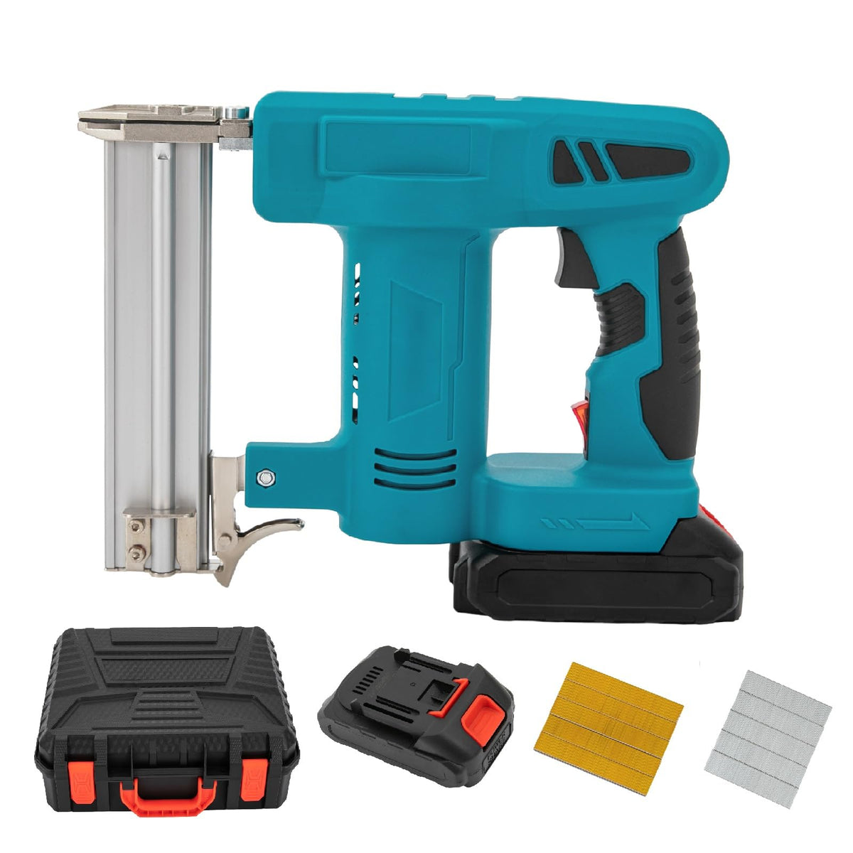 Cordless Battery Powered Brad Nailer Kit with Carrying Case I68613