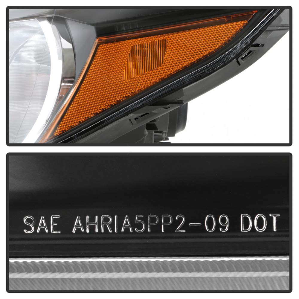 Black Housing Headlights Assembly Pair Q4989