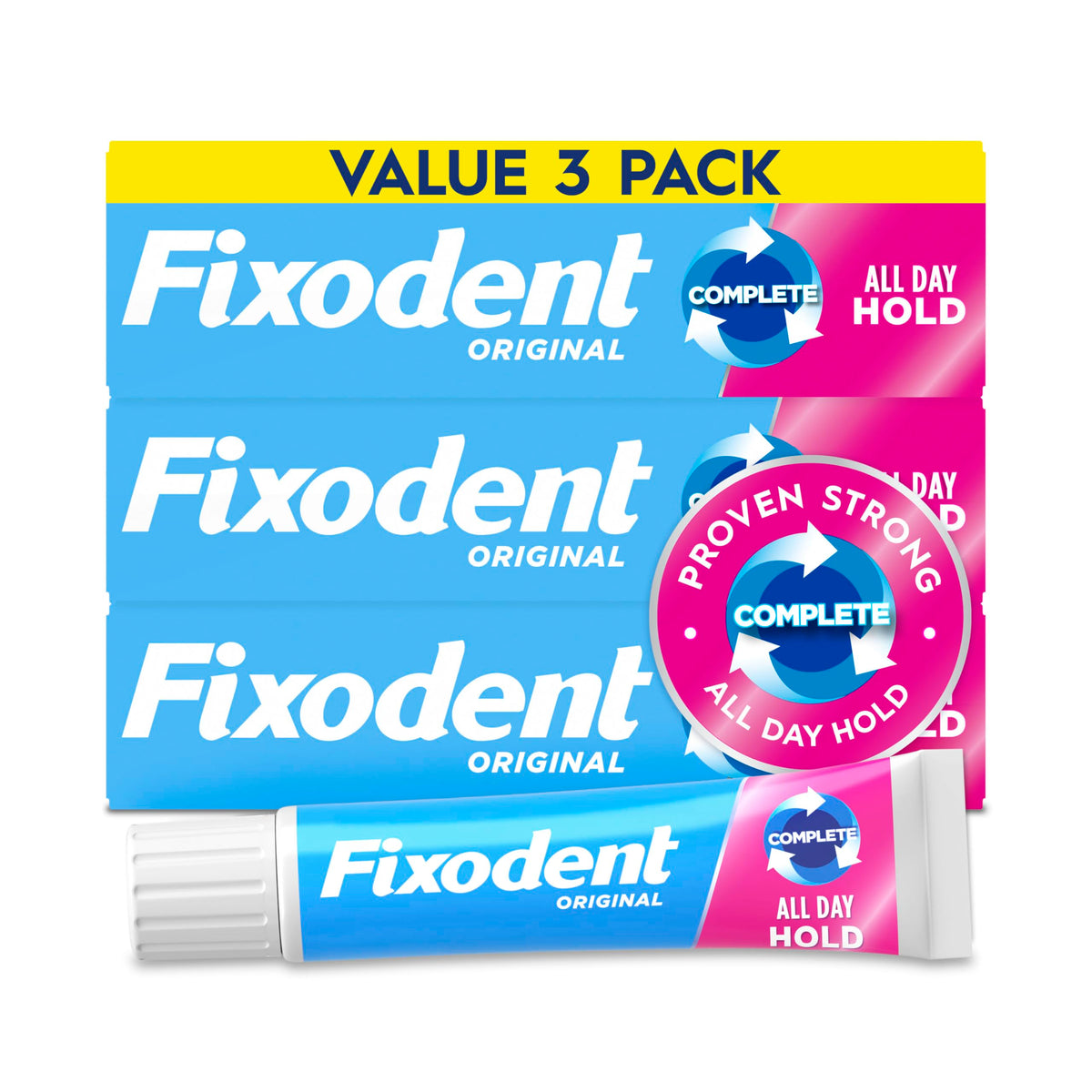 Denture Adhesive Cream 2.4 oz 3-Pack F5252