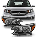 Black Housing Headlights Assembly Pair Q4989