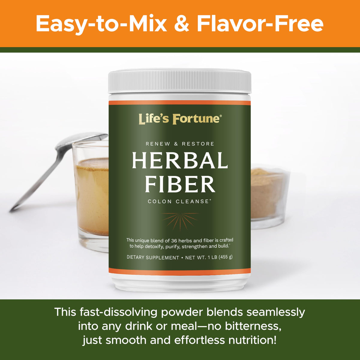 Herbal Fiber Colon Cleanse Powder with Psyllium Husk 1 lb C826