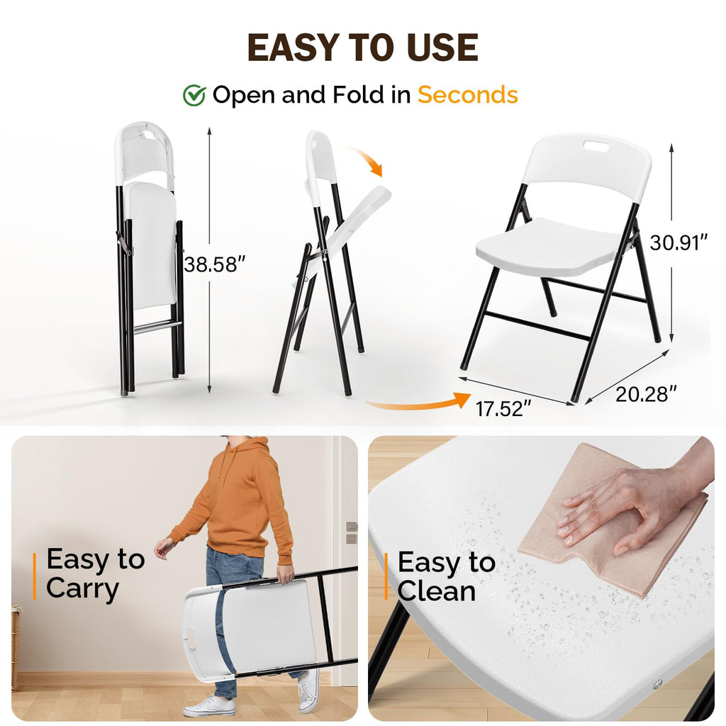 White Plastic Folding Chairs C895718