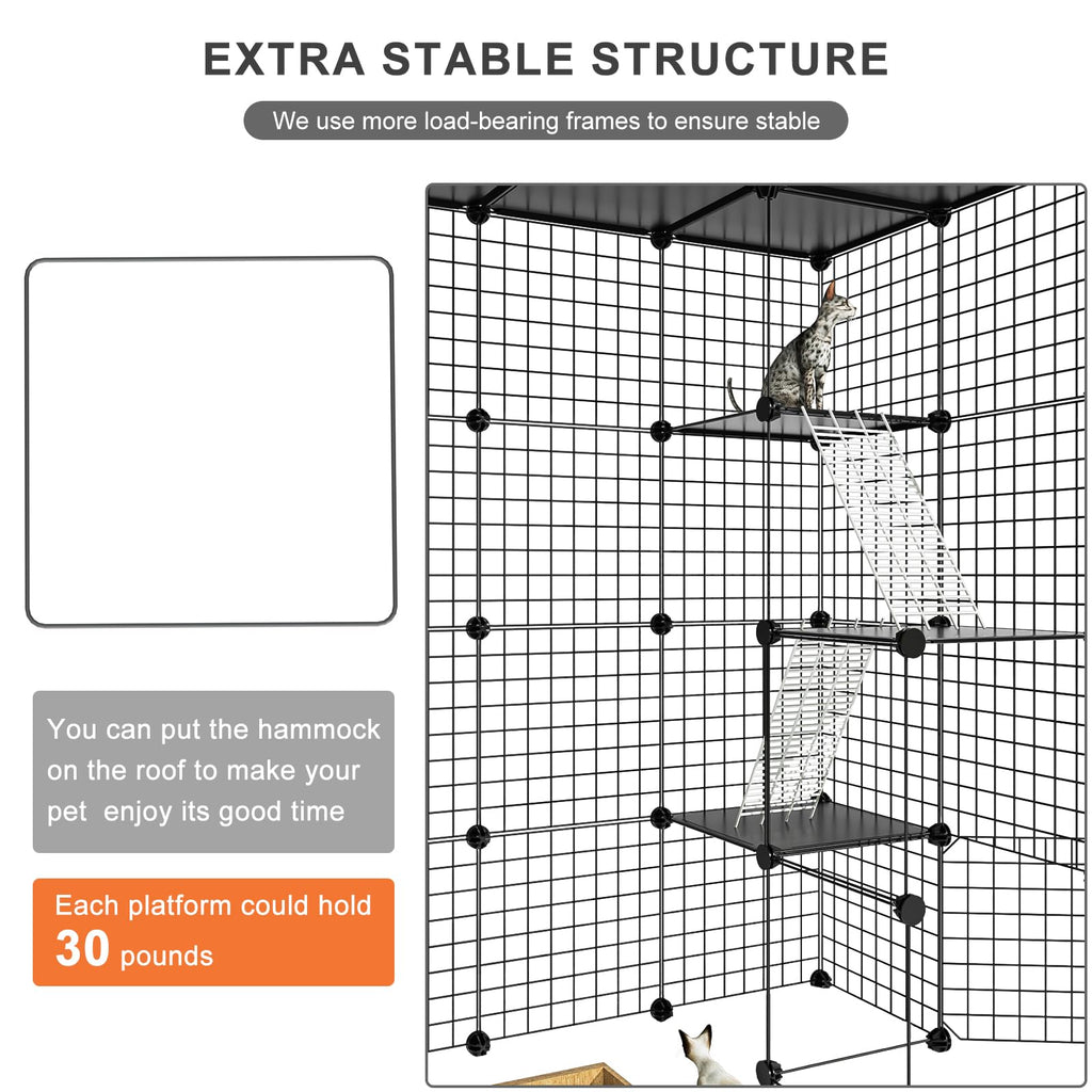 Large Detachable Metal Wire Cat Enclosure Y38526