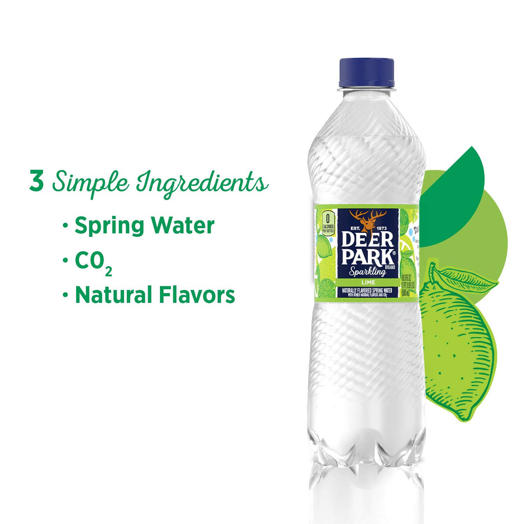 Sparkling Water Zesty Lime 16.9 Fl Oz (Pack of 8) T121
