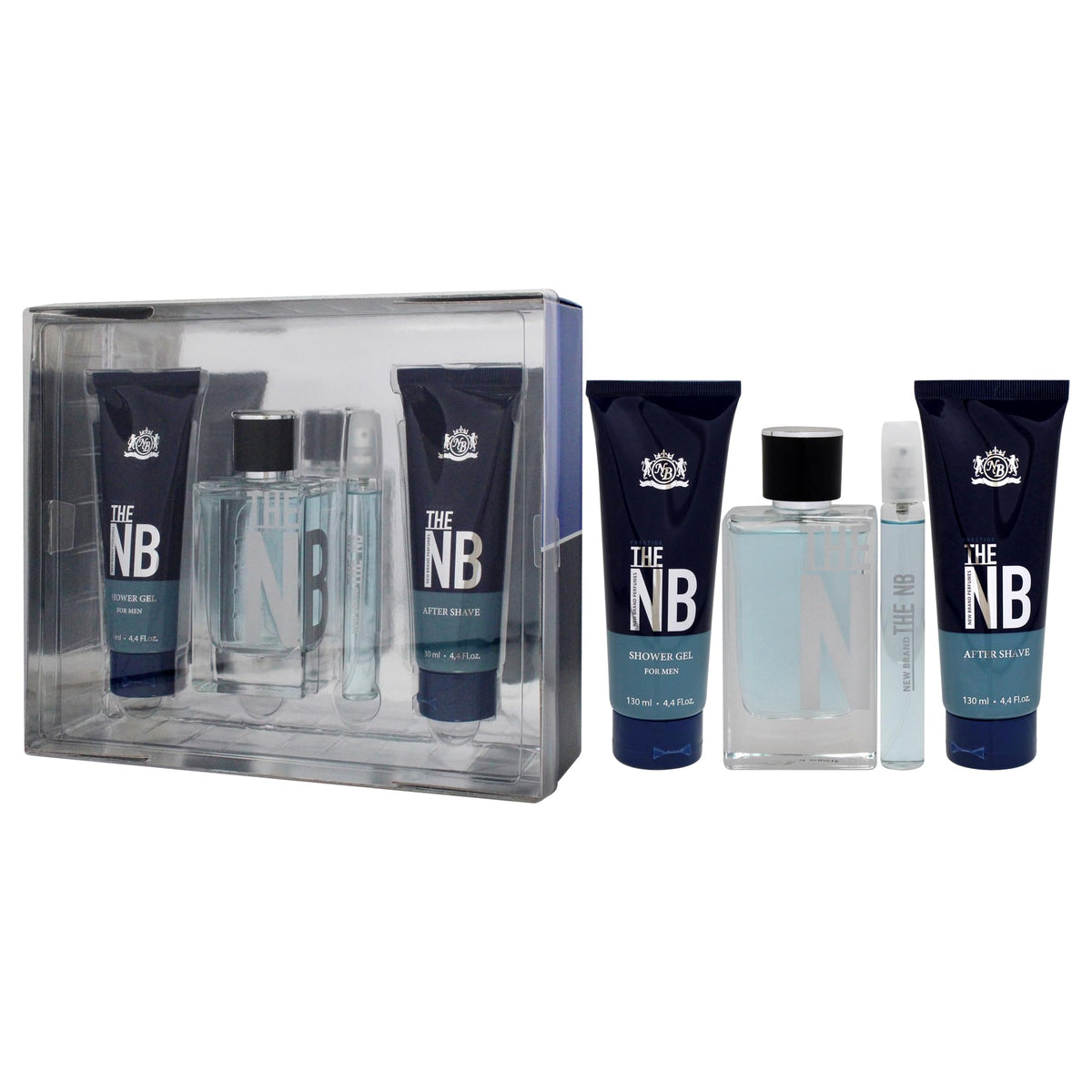 4 Pieces Eau de Toilette Spray Shower Gel After Shave Balm Gift Set B2040