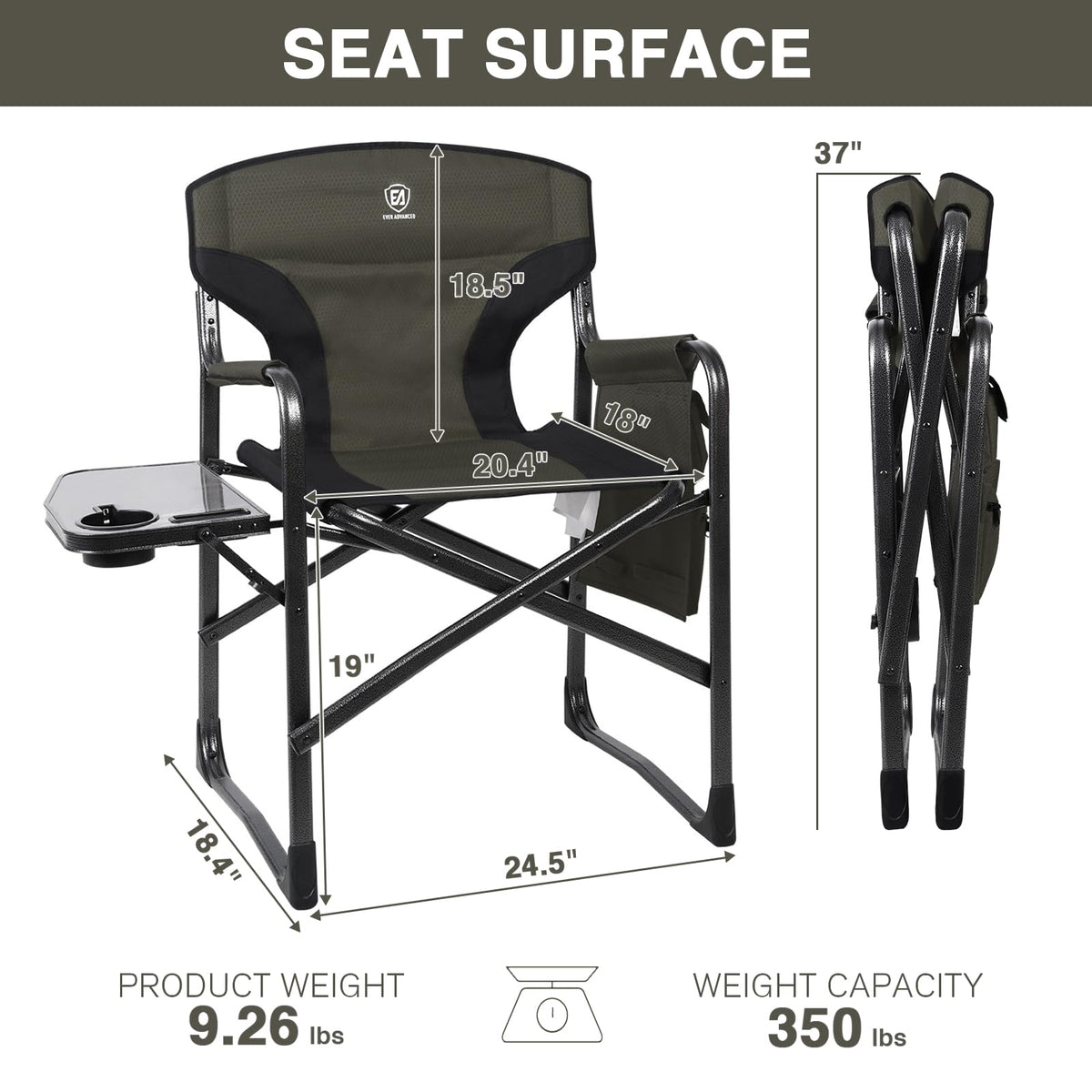 Lightweight Aluminum Director Camping Chair A934