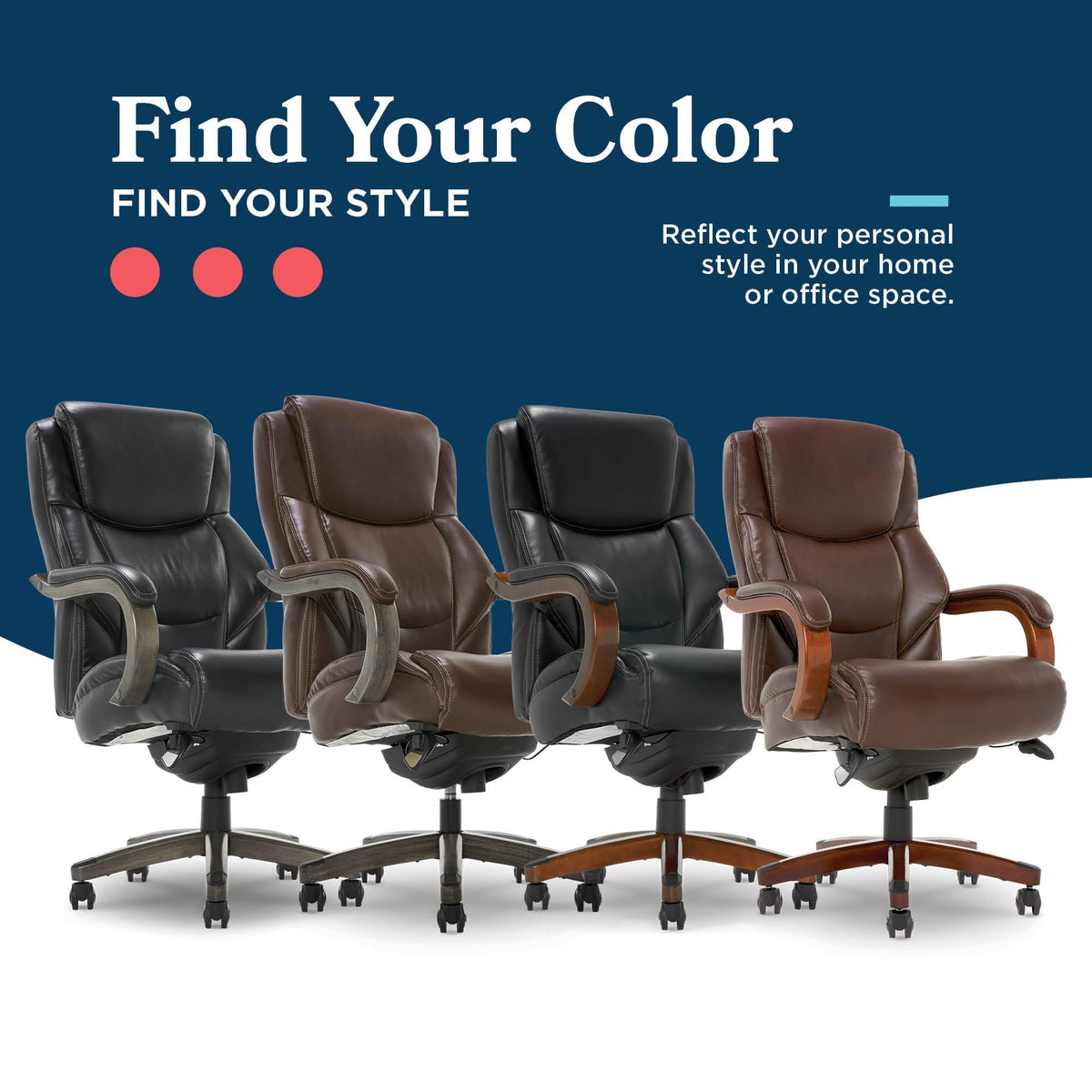 Big and Tall Leather Executive Office Chair A9985