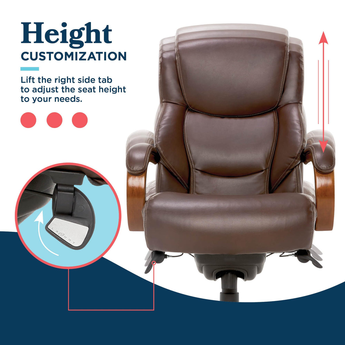Big and Tall Leather Executive Office Chair A9985