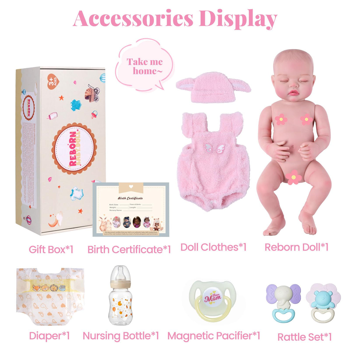 20 Inch Reborn Baby Dolls Girl with Accessories X92271