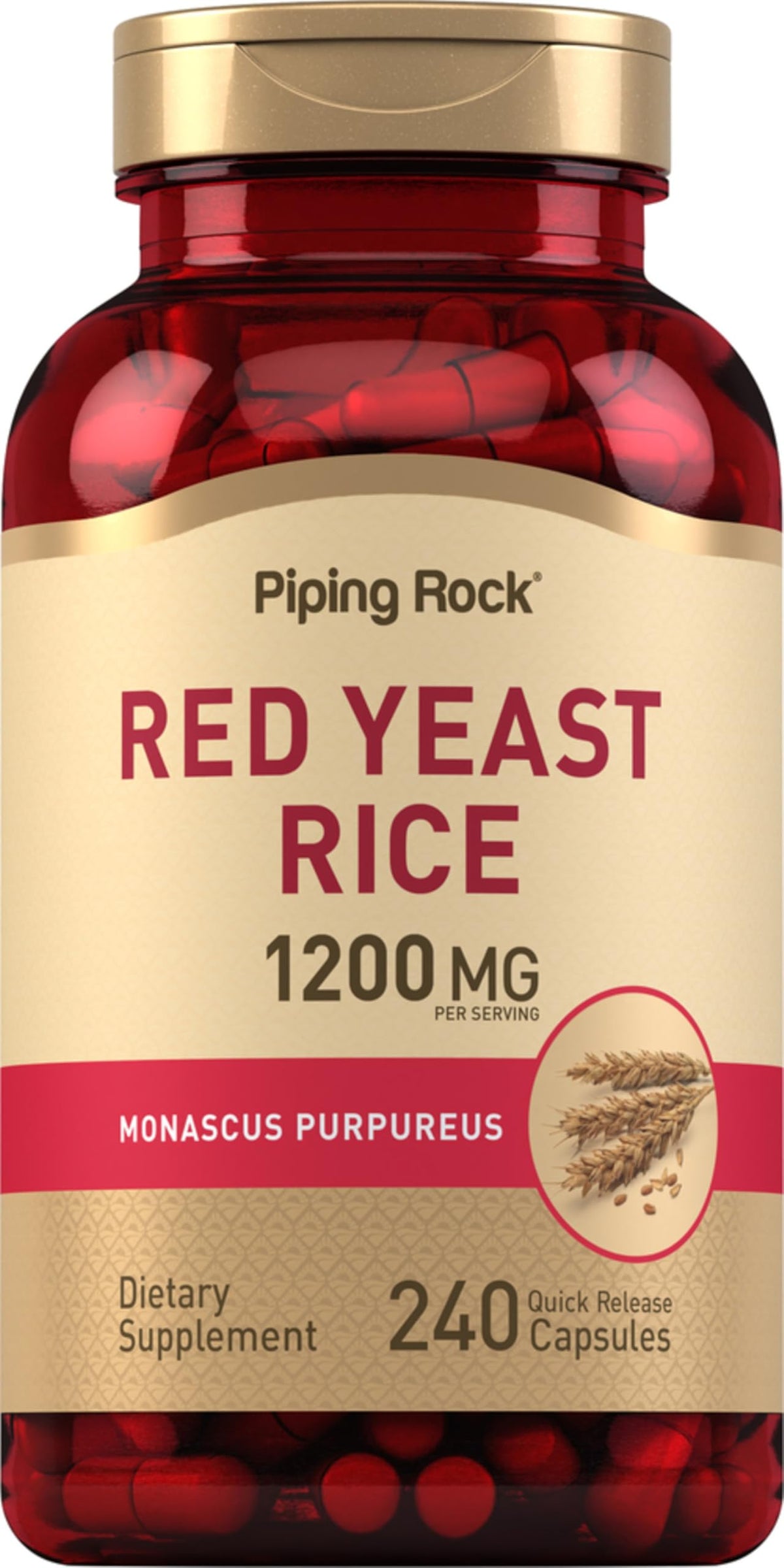 Red Yeast Rice 1200 mg 240 Capsules A16132