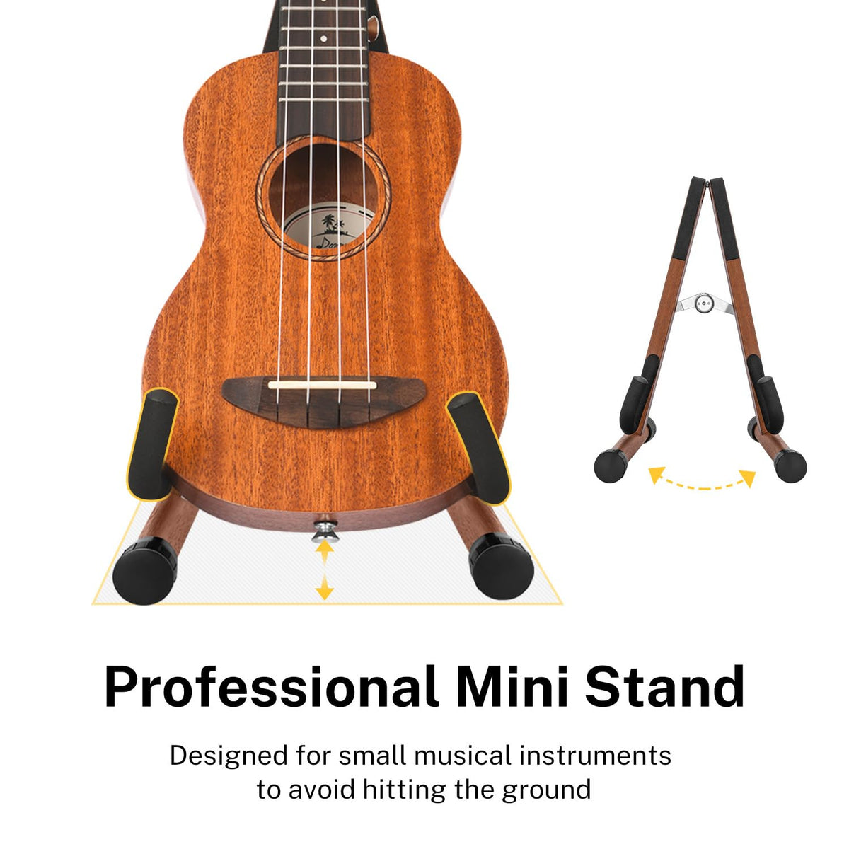 Wood Ukulele Stand Folding Floor Stand Q476044
