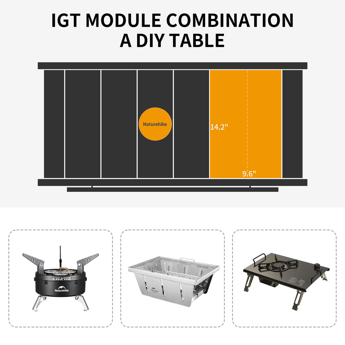 Folding Ultralight Aluminum Camping Table W838307