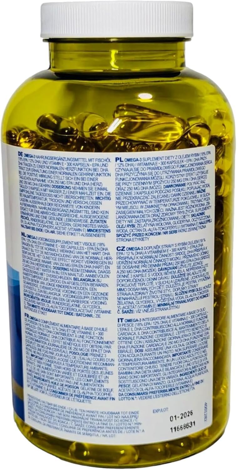 Omega 3 Fish Oil 1000 mg 300 Soft gels N405