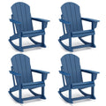 Blue Adirondack Rocking Chairs Set of 4 Y979