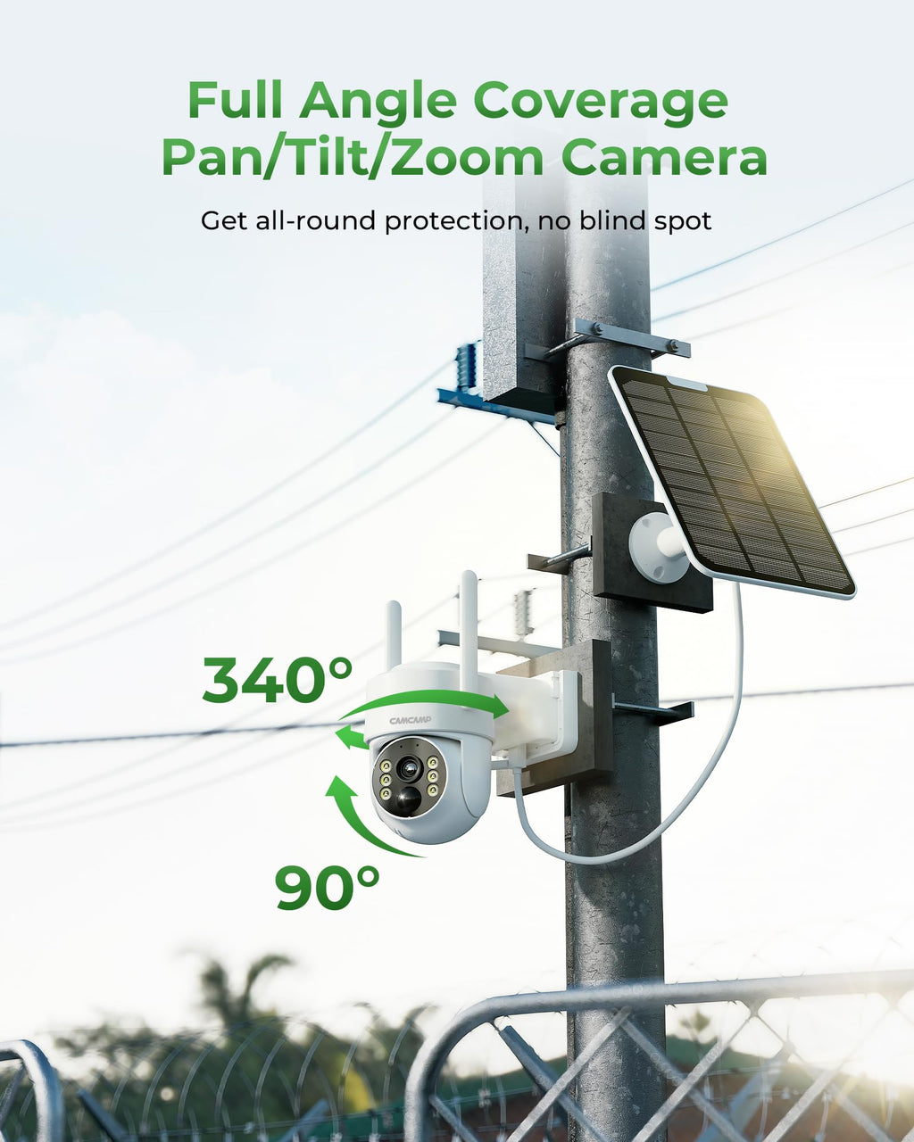 Solar Security Cameras Wireless Outdoor with 10" Monitor J900097